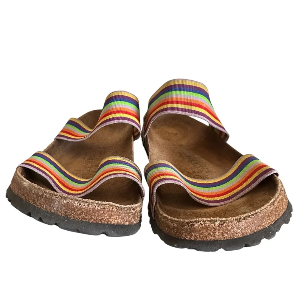 Birki’s x Birkenstock Curaçao II Stretch Rainbow Sandals